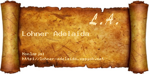 Lohner Adelaida névjegykártya